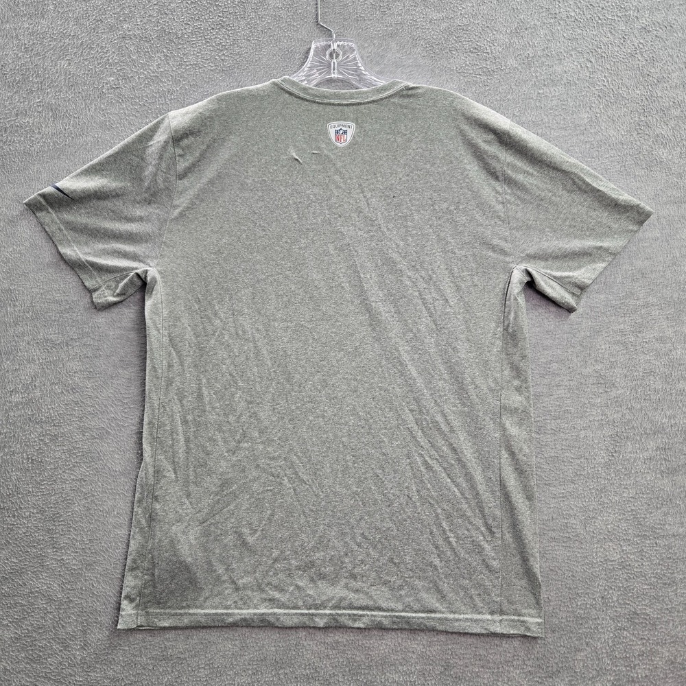 Seattle Seahawks Men Shirt Large Gray Logo Nike Training Short Sleeve Crew Neck